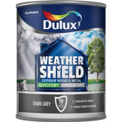 Dulux Weathershield Quick Dry Undercoat 750ml Dark Grey
