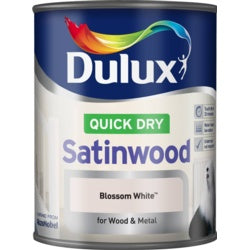Dulux Quick Dry Satinwood 750ml Blossom White