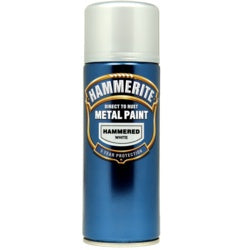 Hammerite Metal Paint 400ml Aerosol Hammered White
