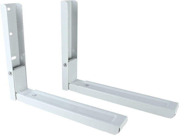 White Microwave Brackets W/Extending Arms