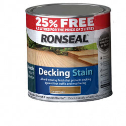 Ronseal Decking Stain 2L+25% Free Rich Mahogany