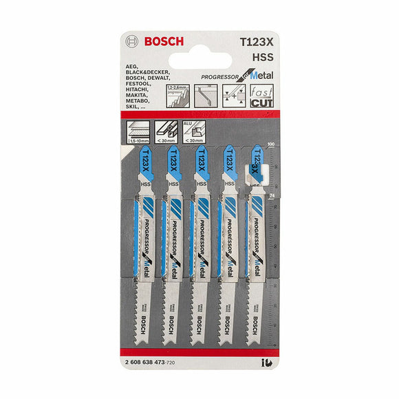 Bosch T123x Metal Jigsaw Blade Pack 5