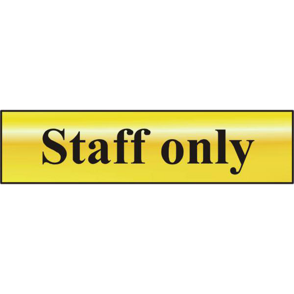 Staff Only Sign - Pol (200 x 50mm)