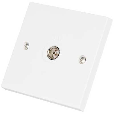 1 Gang Flush Coax Outlet (Jegs Pre-Pack)