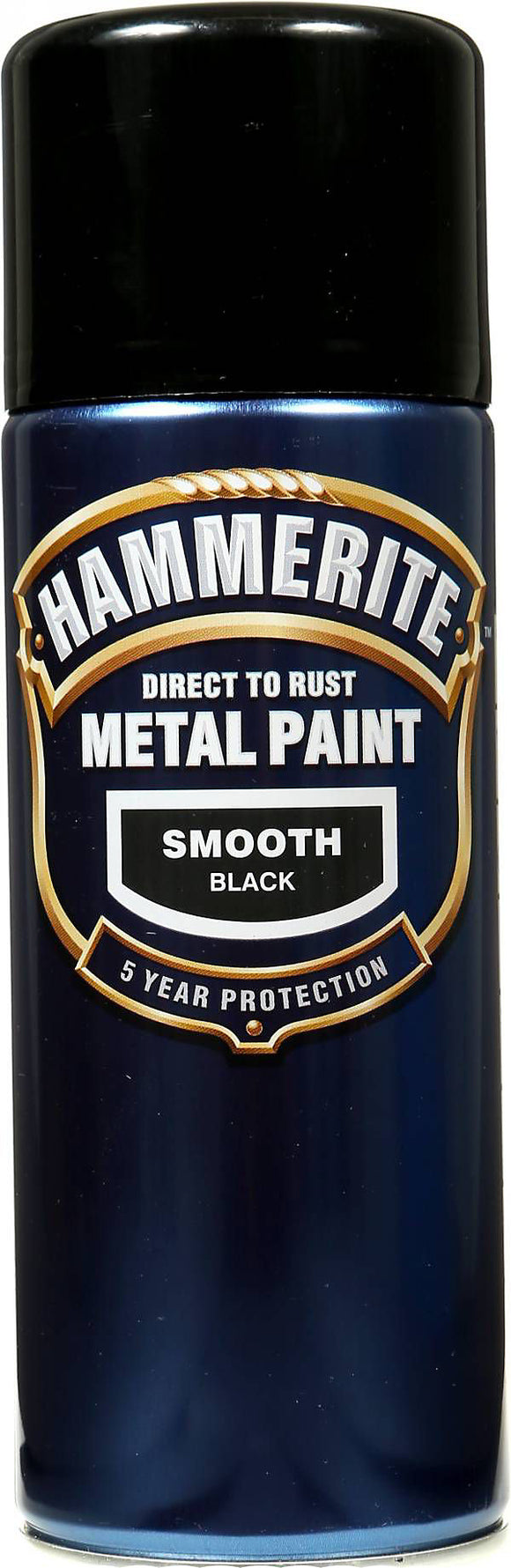 Hammerite Metal Paint 400ml Aerosol Smooth Black
