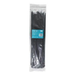 380mmx 4.5mm Black Cable Ties Pk100