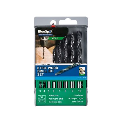 Blue Spot Tools 8 Pce Wood Drill Bit Set (3-10mm)