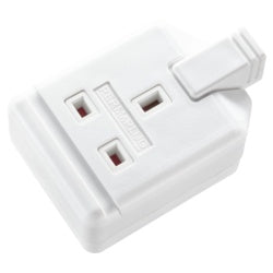 13A Rubber White 1 gang Single Trailing Socket