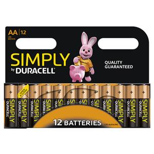 Duracell Simply Batteries 12 Pack AA