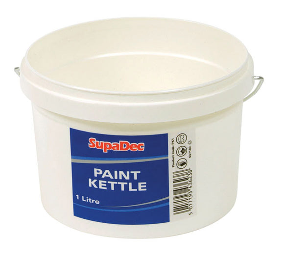 1LTR PLASTIC PAINT KETTLE
 (White)