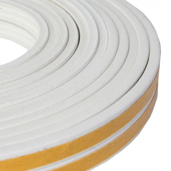 Woodside EPDM P Rubber Strip 5m White