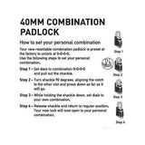 Blue Spot Tools 40mm Combination Padlock