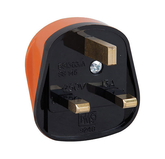 Orange Rubber Type 13A Plug Tops