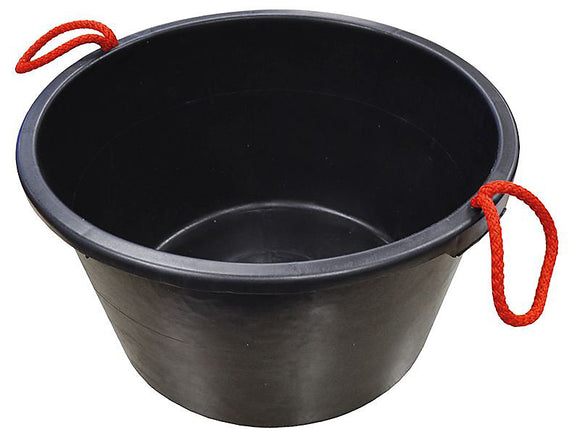 Builder's Bucket 40 litre Black With Rope Handle