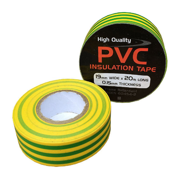 PVC Insulation Tapes Green & Yellow 5 Metre