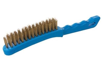 Brassed Wire Brush (Blue Handle) 250mm