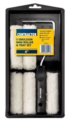 Harris Contractor Emulsion Mini Roller Sleeves & Tray Set -