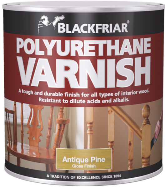 Blackfriars Polyurethane Varnish Gloss 1Ltr Antique Pine