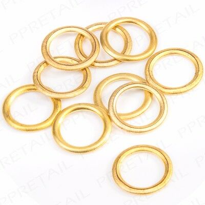 Brassed Curtain Rings 15mm Pack of 10