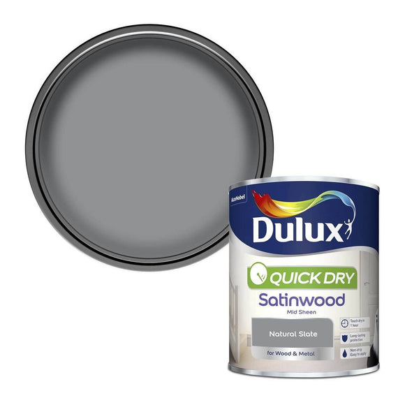 Dulux Quick Dry Satinwood Natural Slate 750ml