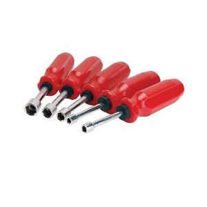 Silverline Stubby Nut Driver 5Pce Red Handled