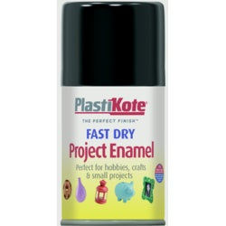 Plastikote Fast Dry Enamel Spray Paint Gloss Black 100ml
