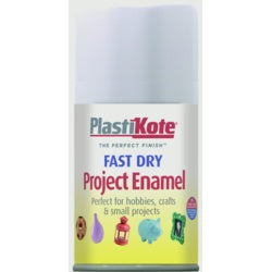 Plastikote Fast Dry Enamel Spray Paint Matt White 100ml