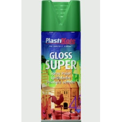Plastikote Gloss Super 400ml Aerosol Lawn Green