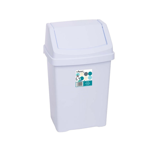 Swing Bin 8Ltr Ice White