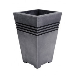 Sankey Milano Tall Square Planter Pewter 46cm Height