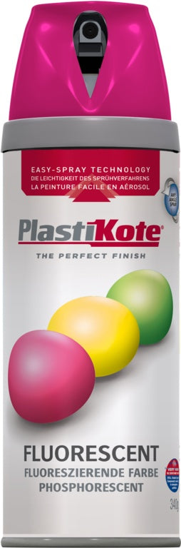 PlastiKote Fluorescent Spray Paint Pink - 400ml