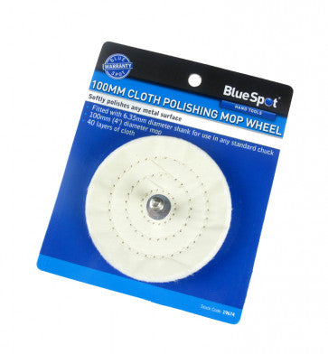 Blue Spot Cloth Polishing Mop Wheel 100mm