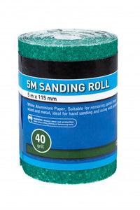 Blue Spot 5M x 115mm Sanding Roll 40 Grit