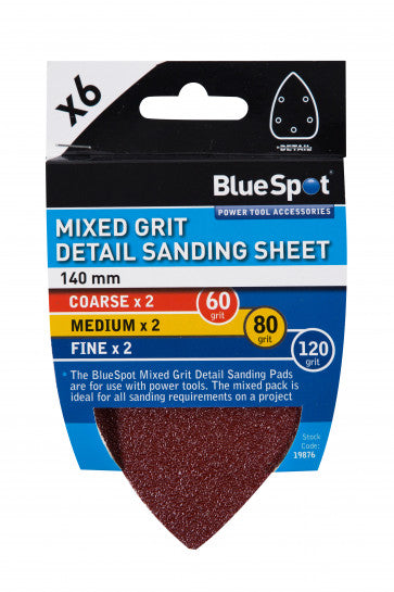 Blue Spot Asst Hook And Loop Detail Sheets  6Pk