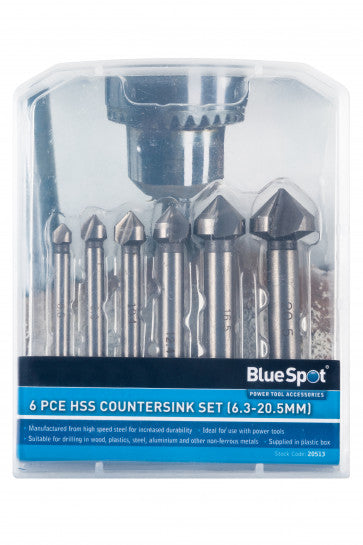 Blue Spot Tools 6 PCE HSS Countersink Set (6.3-20.5mm)
