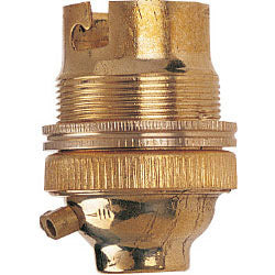 Dencon BC Brass 1/2" Lampholder With Earth