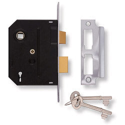 Union 2 Lever Mortice Lock Polished Brass Finish 2.5"