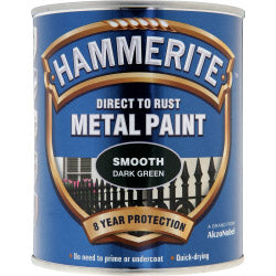 Hammerite Metal Paint Smooth 750ml Dark Green