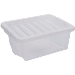 Wham Crystal Box 17ltr With Lid Clear