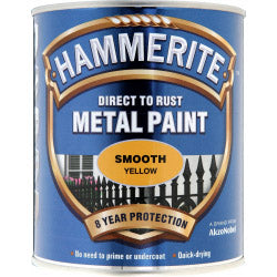 Hammerite Metal Paint Smooth 750ml Yellow