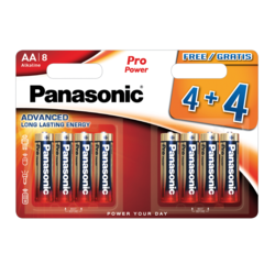 Panasonic Pro Power AA Batteries 4 Plus 4 Free