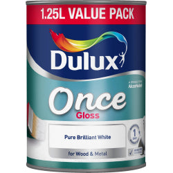 Dulux Once Gloss 1.25L Pure Brilliant White