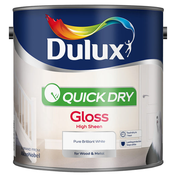 Dulux Quick Dry Gloss 2.5L Pure Brilliant White