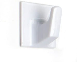 Self Adhesive Hook Small Square White Pack of 6