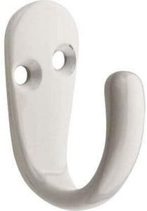 Single Robe Hook White Pack of 2