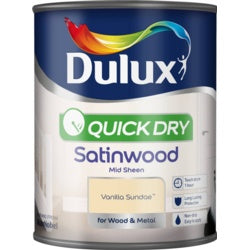 Dulux Quick Dry Satinwood 750ml Vanilla Sundae