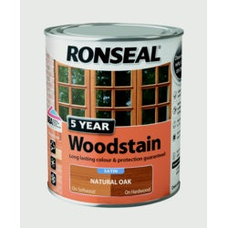 Ronseal 10 Year Woodstain 750ml Natural Oak
