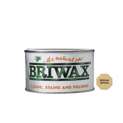 Briwax Natural Wax 400g Medium Brown