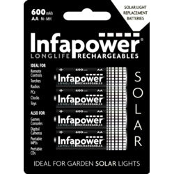 Infapower AA 600mah Nimh Rechargeable Batteries Pack 4