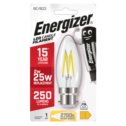 Energizer Filament LED 250lm B22 Warm White BC 2.4w